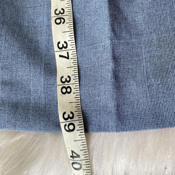 Fashion Bug Outfit Sz 16W 3 Pc Blue Blouse Pants Skirt Button Front Career Work - Picture 12 of 16